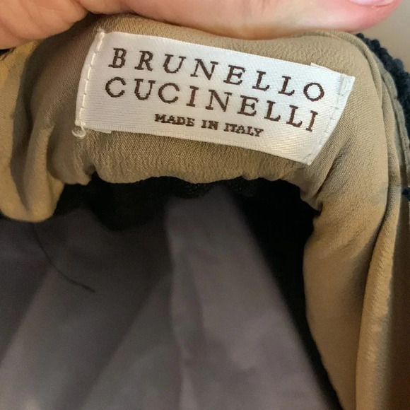 LIKE NEW BRUNELLO CUCINELLI Lace-Effect Halter Jumpsuit size L black - Picture 12 of 15